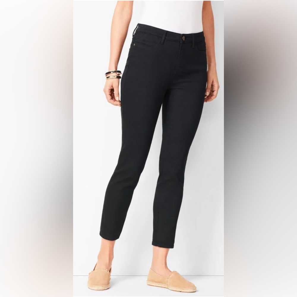 Talbots Black Denim Jegging Crop Jeans, women’s size 14